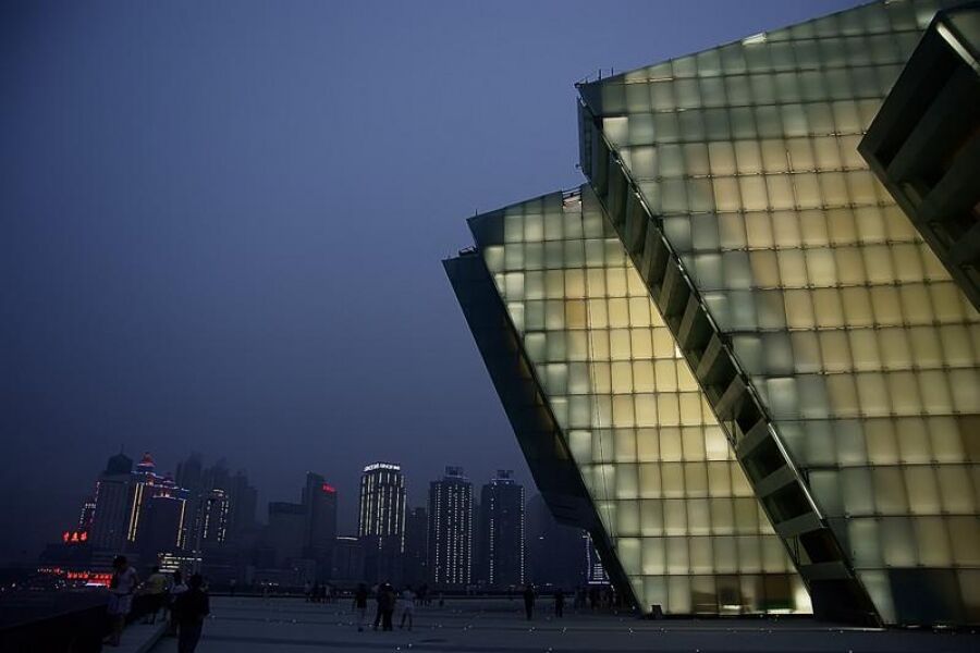 Application of patterned curtain wall glass to the Chongqing Grand Theatre Project